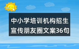 中小學培訓機構(gòu)招生宣傳朋友圈文案36句
