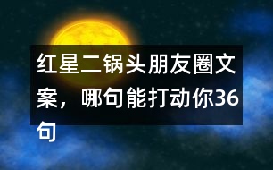 紅星二鍋頭朋友圈文案，哪句能打動你36句