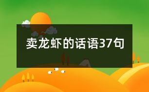 賣龍蝦的話語(yǔ)37句