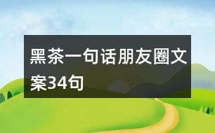 黑茶一句話(huà)朋友圈文案34句