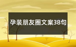 孕裝朋友圈文案38句