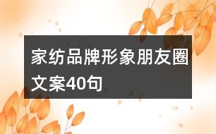 家紡品牌形象朋友圈文案40句