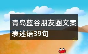 青島藍(lán)谷朋友圈文案、表述語(yǔ)39句