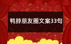 鴨脖朋友圈文案33句