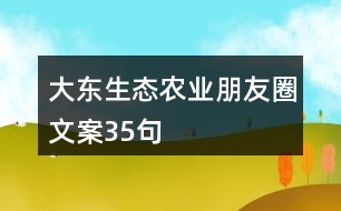 大東生態(tài)農(nóng)業(yè)朋友圈文案35句