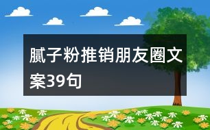 膩?zhàn)臃弁其N朋友圈文案39句