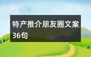 特產(chǎn)推介朋友圈文案36句