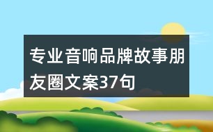 專業(yè)音響品牌故事、朋友圈文案37句