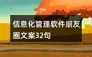 信息化管理軟件朋友圈文案32句