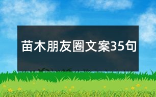 苗木朋友圈文案35句