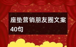 座墊營(yíng)銷朋友圈文案40句