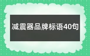 減震器品牌標語40句