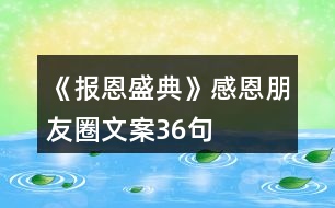 《報(bào)恩盛典》感恩朋友圈文案36句