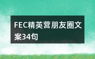 FEC精英營朋友圈文案34句