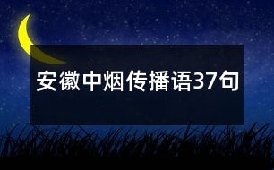 安徽中煙傳播語37句