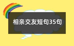 相親交友短句35句