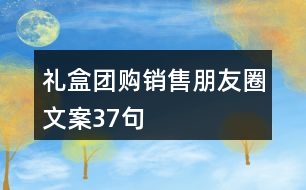 禮盒團購銷售朋友圈文案37句