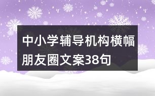 中小學輔導機構橫幅朋友圈文案38句