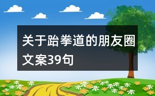 關(guān)于跆拳道的朋友圈文案39句