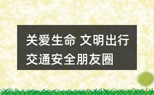 “關愛生命 文明出行”交通安全朋友圈文案36句