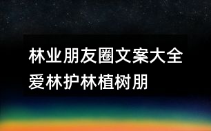 林業(yè)朋友圈文案大全：愛林、護林、植樹朋友圈文案40句