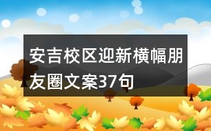 安吉校區(qū)迎新橫幅朋友圈文案37句