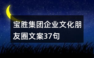 寶勝集團(tuán)企業(yè)文化朋友圈文案37句