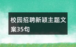 校園招聘新穎主題文案35句