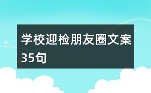 學(xué)校迎檢朋友圈文案35句