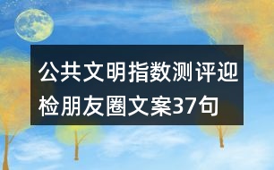 公共文明指數測評迎檢朋友圈文案37句