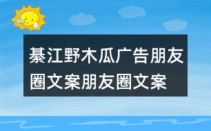 綦江野木瓜廣告朋友圈文案、朋友圈文案37句