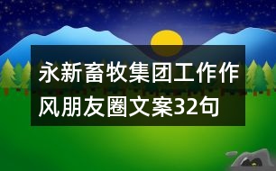 永新畜牧集團(tuán)工作作風(fēng)朋友圈文案32句