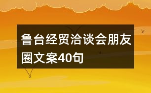 魯臺經(jīng)貿(mào)洽談會朋友圈文案40句