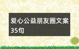 愛心公益朋友圈文案35句