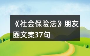 《社會(huì)保險(xiǎn)法》朋友圈文案37句