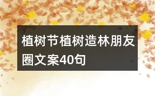 植樹(shù)節(jié)、植樹(shù)造林朋友圈文案40句