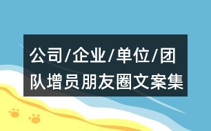 公司/企業(yè)/單位/團隊增員朋友圈文案集錦40句