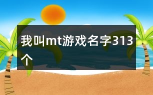 我叫mt游戲名字313個