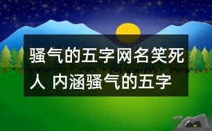 騷氣的五字網(wǎng)名笑死人 內(nèi)涵騷氣的五字游戲名292個