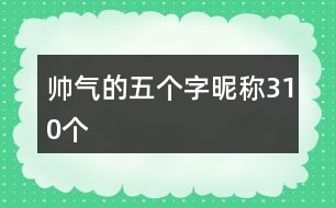 帥氣的五個字昵稱310個