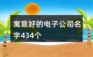 寓意好的電子公司名字434個