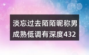 淡忘過(guò)去陌陌昵稱男成熟低調(diào)有深度432個(gè)