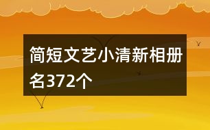 簡短文藝小清新相冊(cè)名372個(gè)