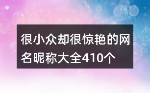 很小眾卻很驚艷的網(wǎng)名昵稱大全410個