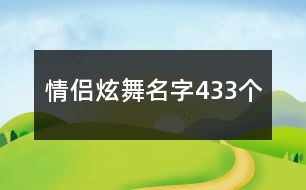 情侶炫舞名字433個