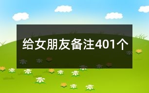 給女朋友備注401個