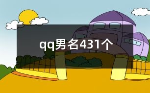 qq男名431個