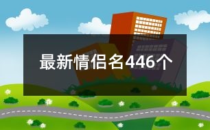 最新情侶名446個