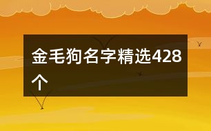 金毛狗名字精選428個(gè)