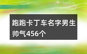 跑跑卡丁車名字男生帥氣456個(gè)